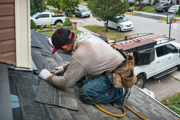Professional Gutter Repair And Installation technician working in Candor, NY